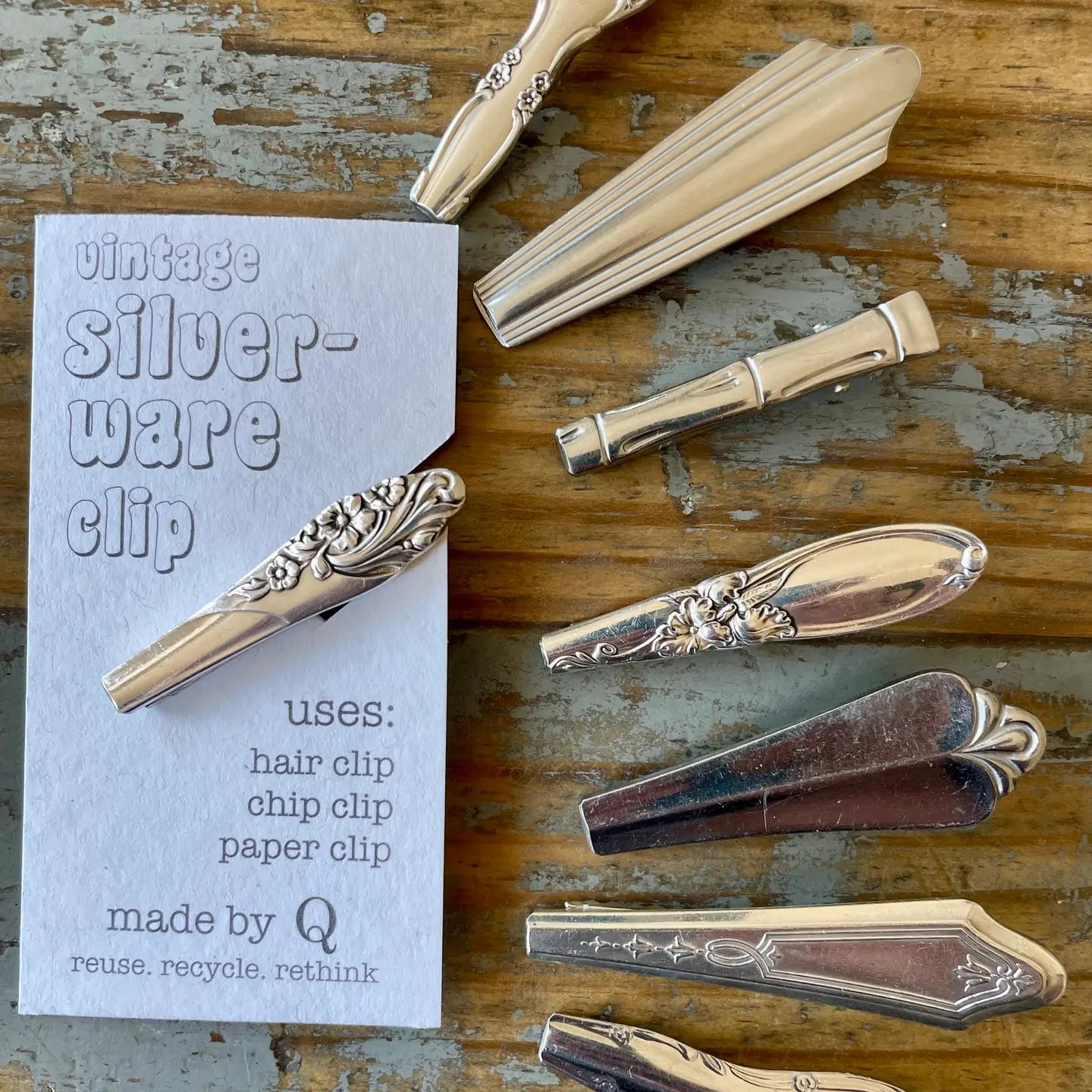 Reclaimed Silverware Hair Clip