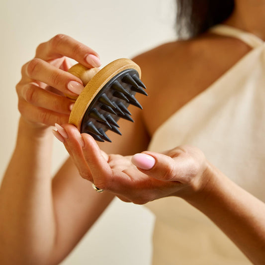 Bamboo and Silicone Scalp and Body Massager| Gift Bestseller