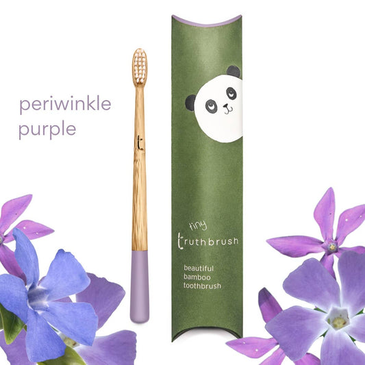 Periwinkle Purple Tiny Truthbrush with soft bristles