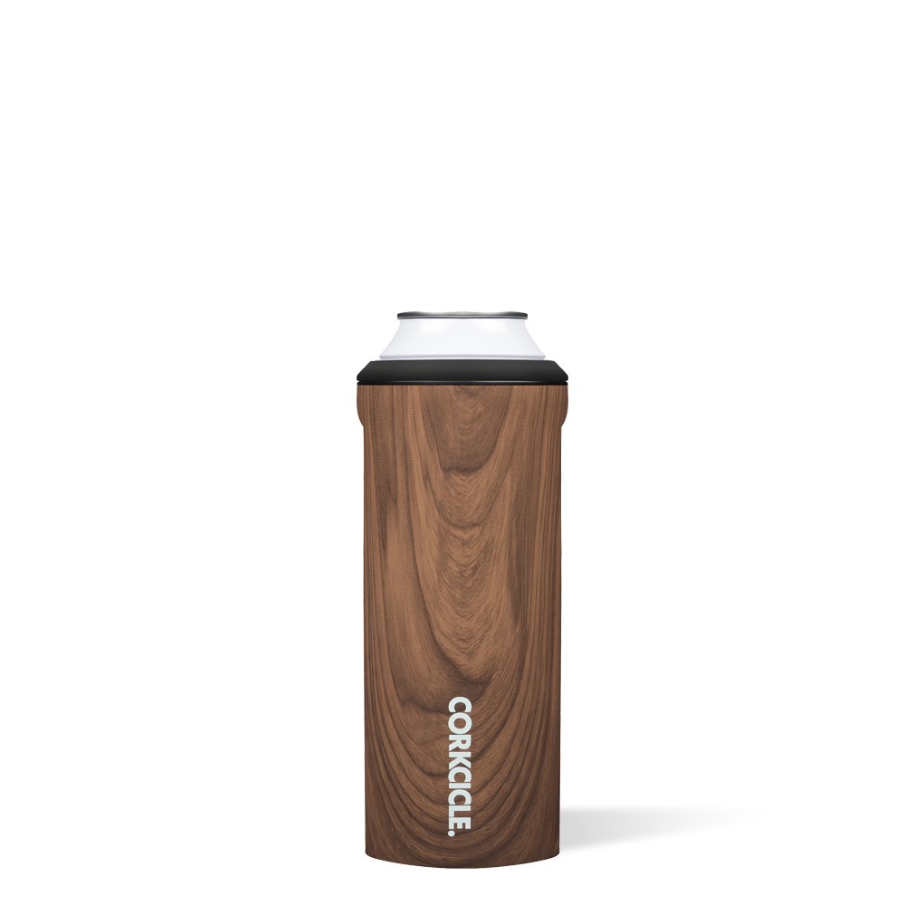 Slim Can Cooler - Walnut Wood