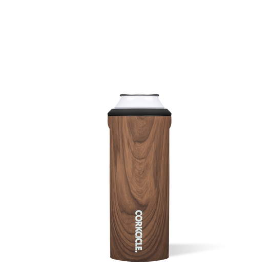 Slim Can Cooler - Walnut Wood