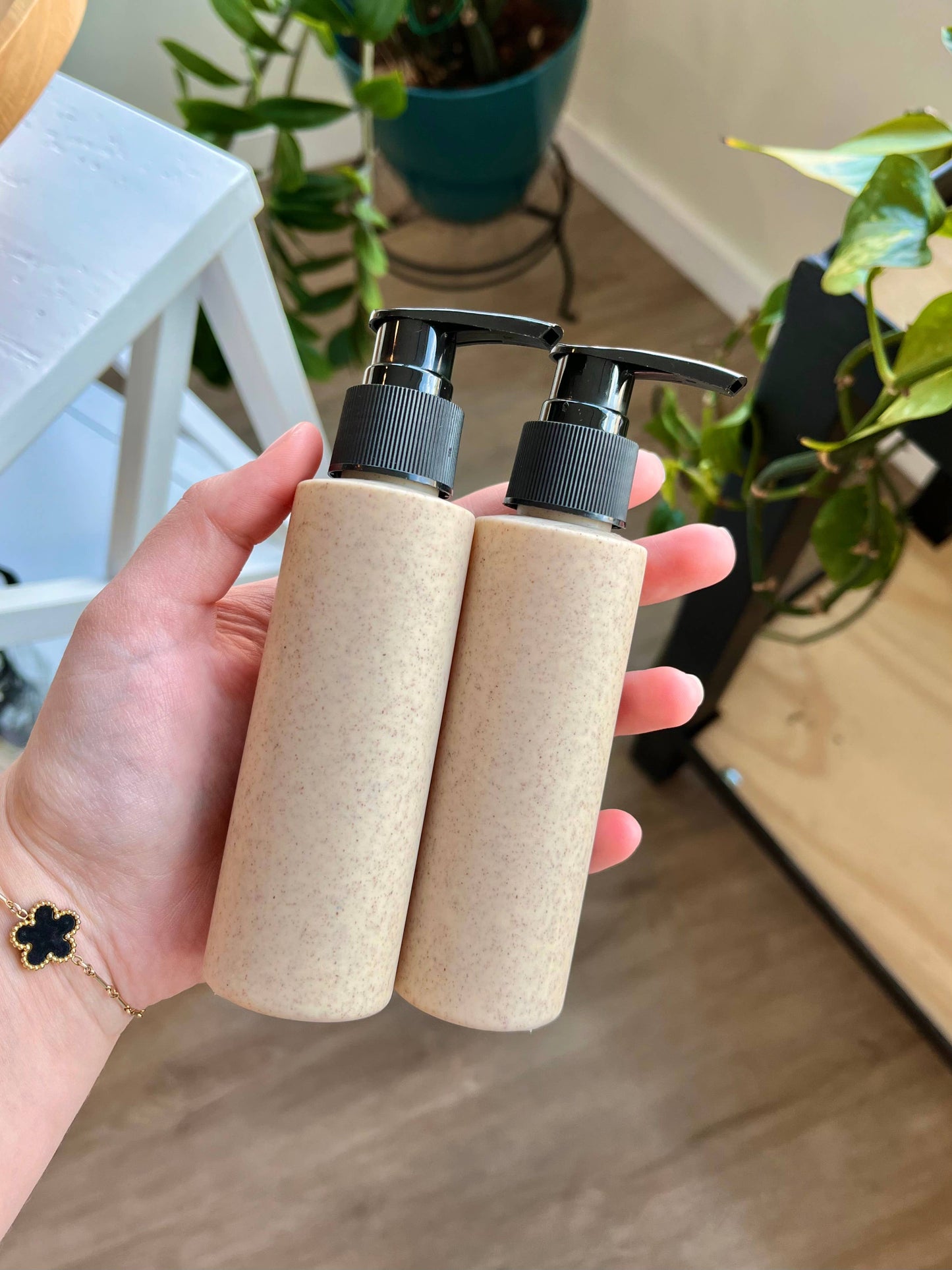 Eco-Friendly Wheat Straw Bottle with Pump - 4oz