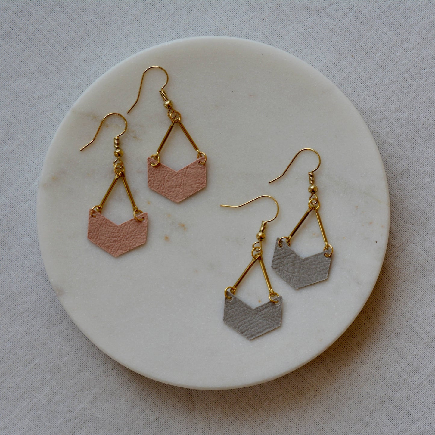 Chevron Zero-Waste Earrings