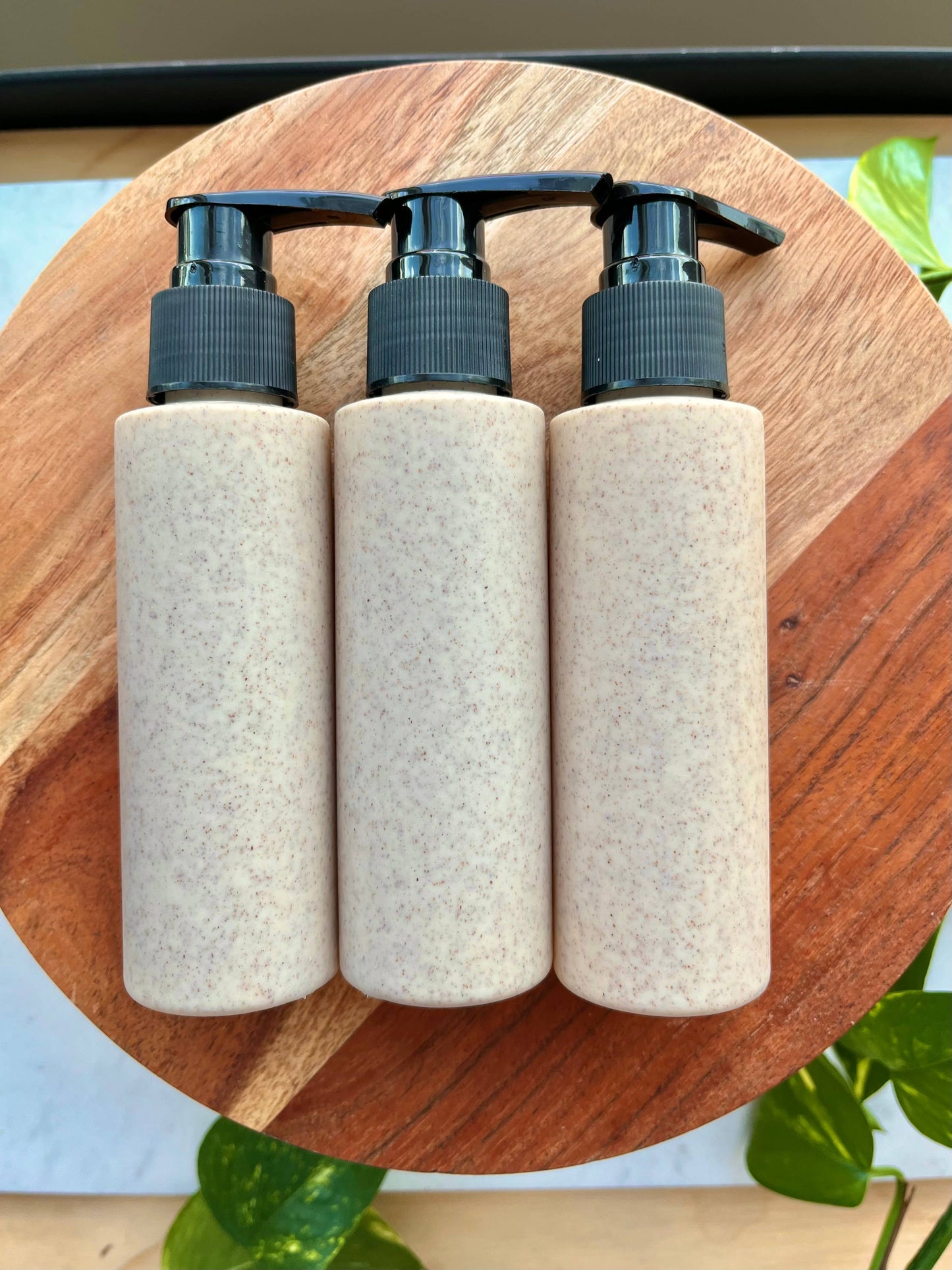 Eco-Friendly Wheat Straw Bottle with Pump - 4oz