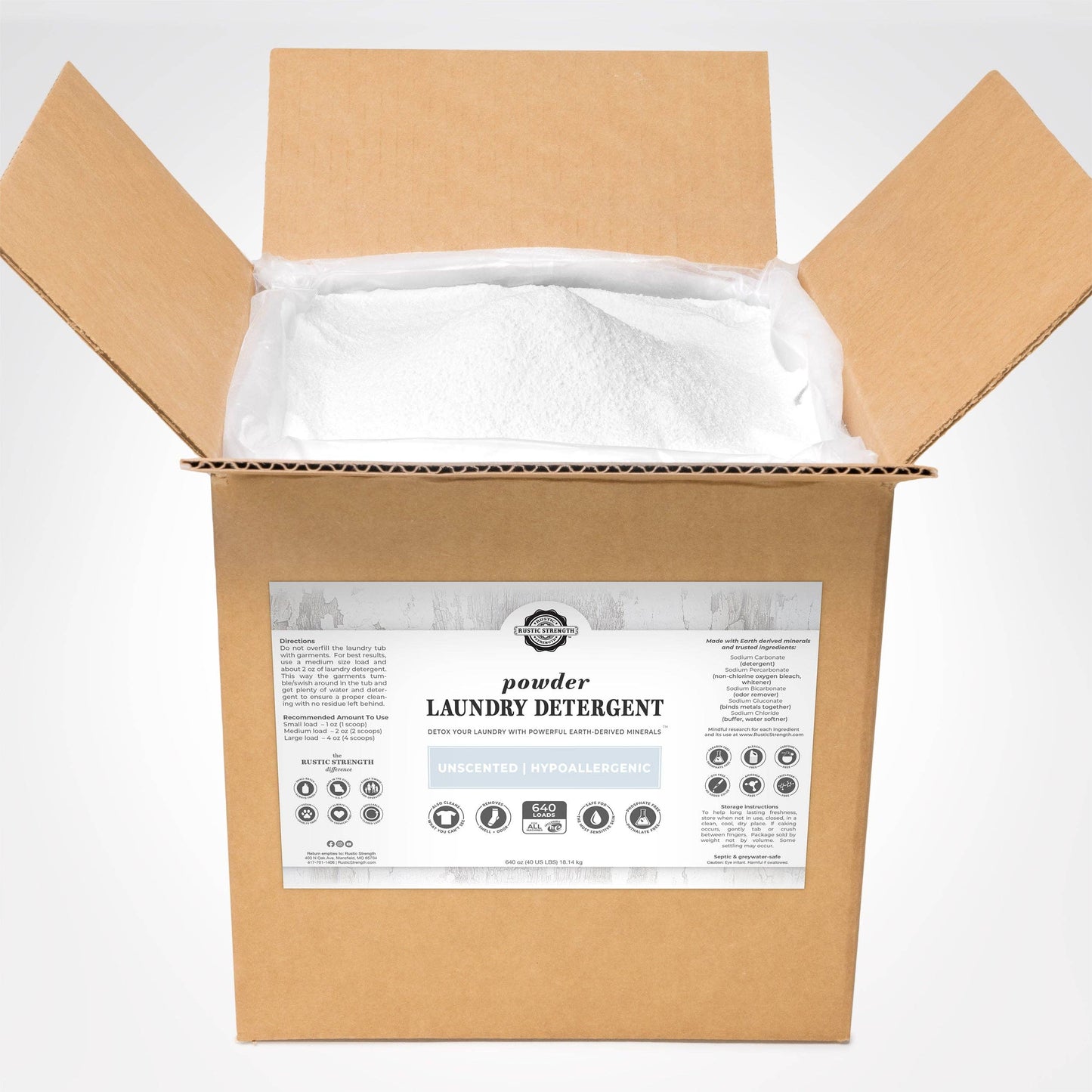Powder Laundry Detergent: Unscented - Bulk