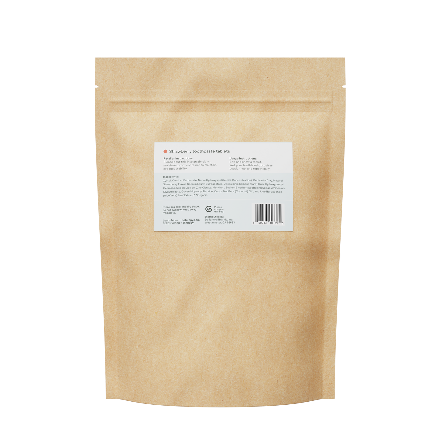 Fluoride-Free Toothpaste Tablets - Bulk