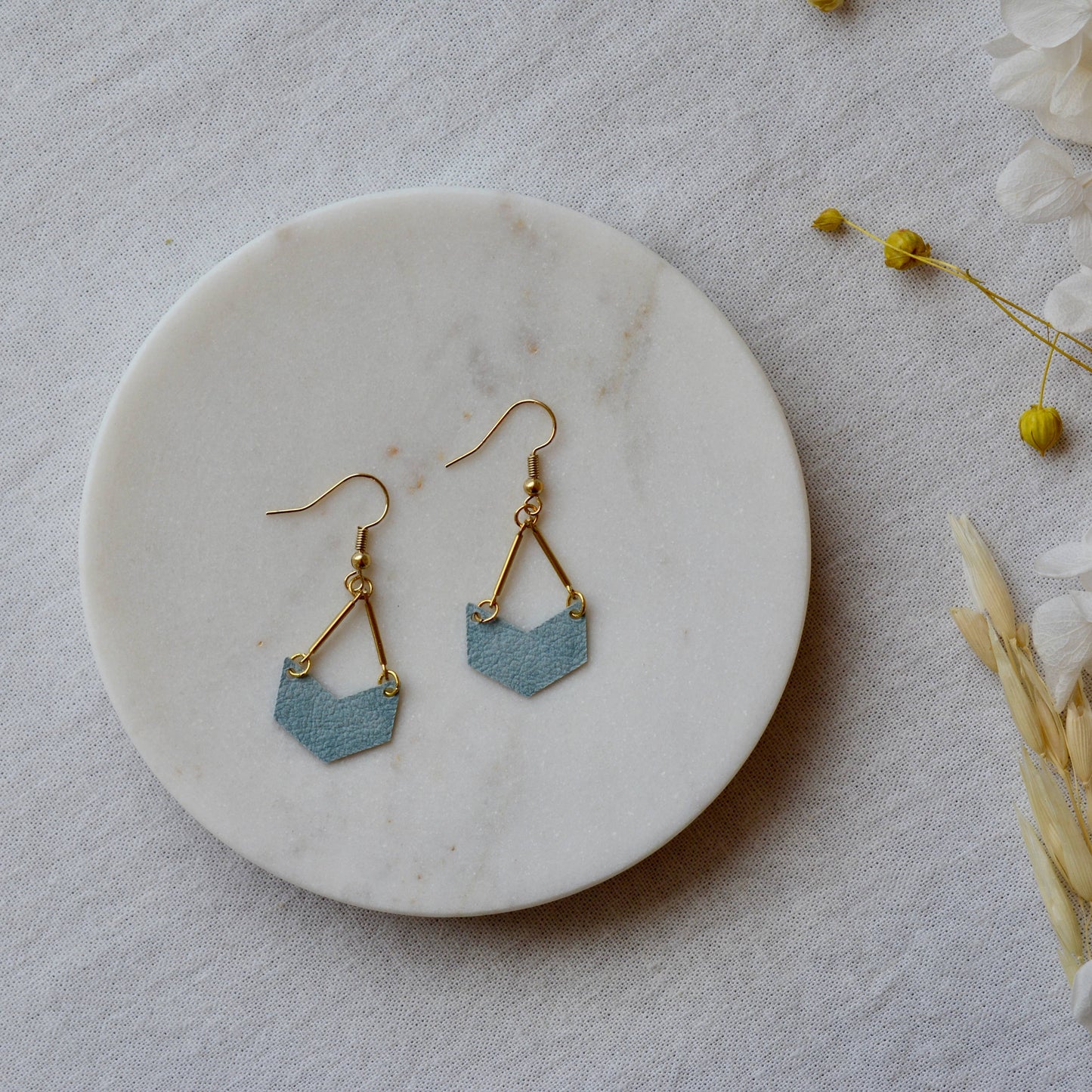 Chevron Zero-Waste Earrings