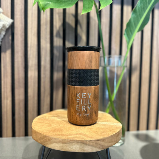 Keyfillery Artisan Tumbler - 16 oz Teak Wood