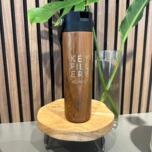 Keyfillery Core Water Bottle - 24 oz Teak Wood