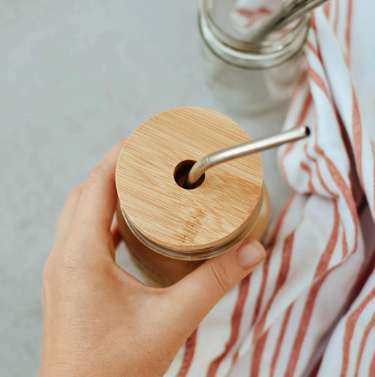 Bamboo Jar Lid Regular Mouth with Hole