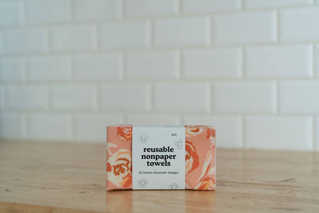 Reusable Paper Towels - Rose Gathering