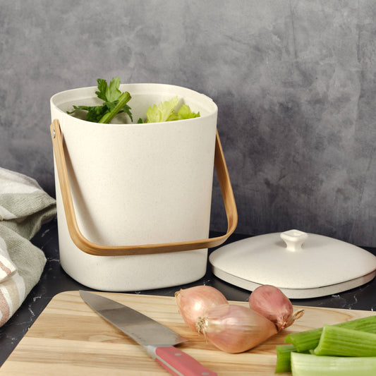 Bamboo Counter Top Compost Bin