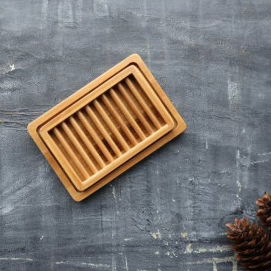 Dual Layer Bamboo Soap Dish